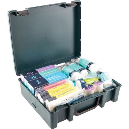 First Aid Kit with Wall Mount Bracket, 100 Persons, BS8599-1:2019 Compliant