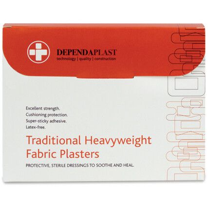 Dependaplast Traditional Heavyweight Fabric Plasters, Assorted, Pack of 100