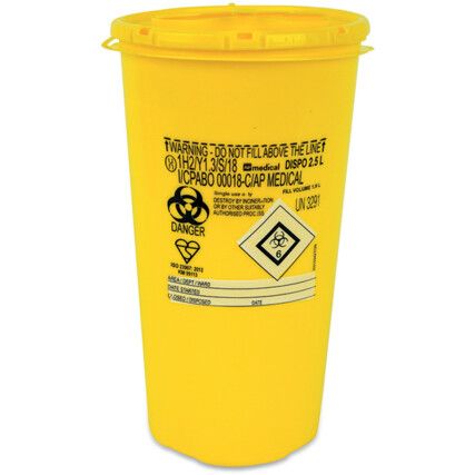 RELIANCE SHARPS CONTAINER 2.5LTR