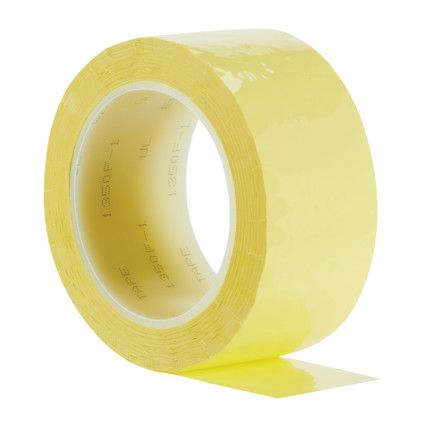 Electrical Tape, Polyester, Yellow, 19mm x 66m, Pack of 1