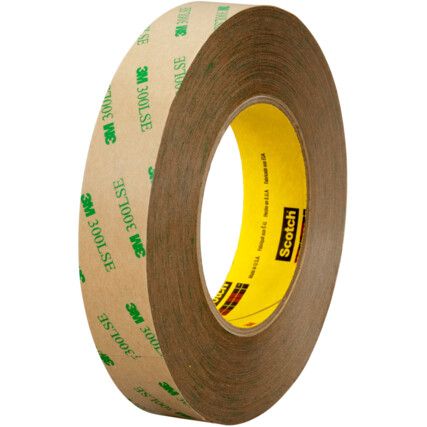 93010LE Double Sided Tape, Polyester, Clear, 1020mm x 300m