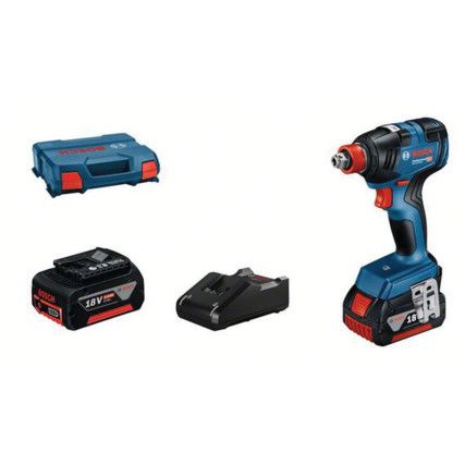 GDX 18V-200 Cordless Impact Wrench, 1/2in. Drive, 18V, Brushless, 200Nm Max. Torque, 2 x 5.0Ah Batteries