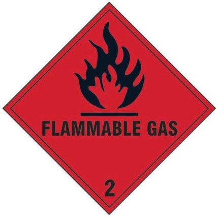 FLAMMABLE GAS CLASS 2 - SAV (100X100MM)