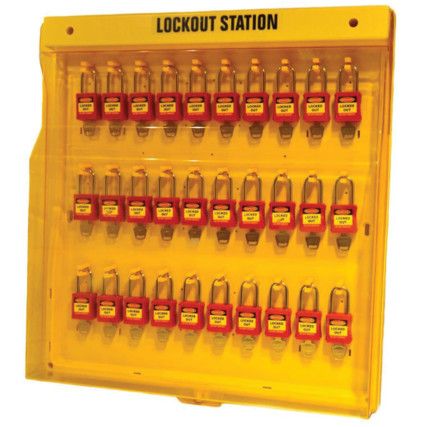 LOCKOUT BOARD - 30 PADLOCKSTATION WITH NO COVER