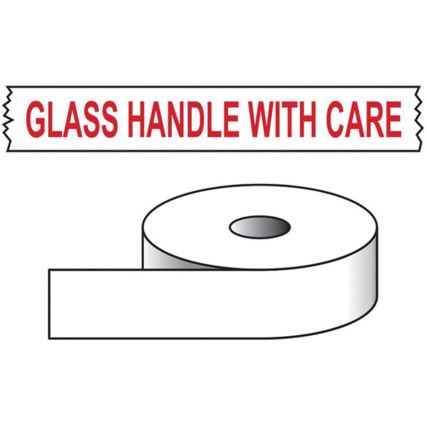GLASS HANDLE WITH CARE -PRINTEDTAPE (50MM X 66M)