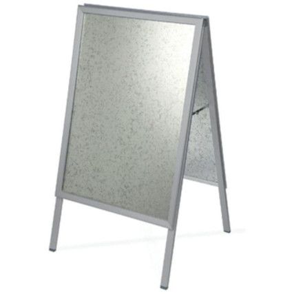 SILVER A- BOARD PAVEMENT SIGN A2SIZE