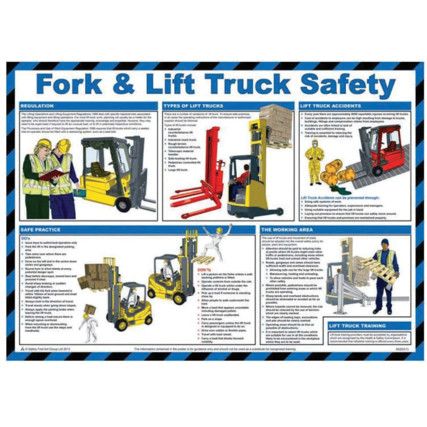 SAFETY POSTER - FORK & LIFT TRUCKSAFETY - LAM 590 X 420MM