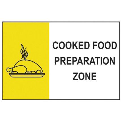 COOKED FOOD PREPARATION ZONE -PVC(300 X 200MM)